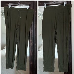 Lauren Ralph Lauren Waffle Knit Jogger Cozy Pants New With Tags Green
